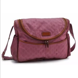 Authentic Gucci pink diaper/ baby bag